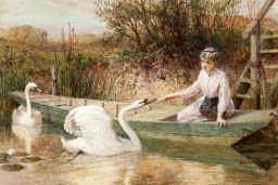 Photo of "FEEDING THE SWANS" by WILLIAM STEPHEN COLEMAN