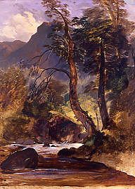Photo of "A HIGHLAND POOL" by SIR EDWIN HENRY LANDSEER