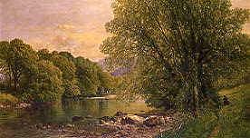 Photo of "MIDSUMMER AFTERNOON SCENE ON THE LLUGWY, NORTHWALES" by FREDERICK HULME