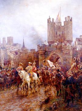 Photo of "THE SURRENDER OF THE CITY OF YORK TO THE ROUNDHEADS, 1908." by ERNEST CROFTS