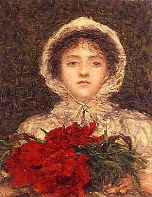 Photo of "THE YOUNG FLOWER GIRL, 1910" by MARY PERRIN