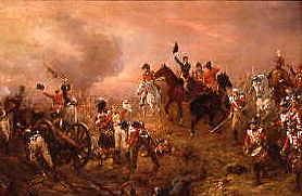Photo of "BATTLE OF WATERLOO AT CLOSE OF THE DAY" by ROBERT ALEXANDER HILLINGFORD