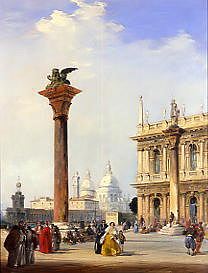 Photo of "THE PIAZZETTA, VENICE, ITALY" by EDWARD (ACTIVE 1828-1864 PRITCHETT