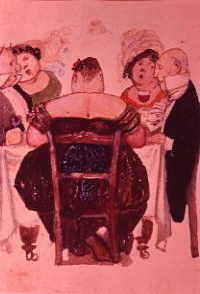 Photo of "A DINNER PARTY" by SIR EDWARD COLEY BURNE-JONES