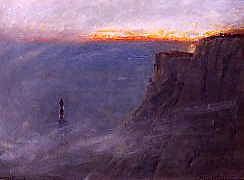 Photo of "SUNSET AT BEACHY HEAD, NR. EASTBOURNE SUSSEX, ENGLAND" by ALBERT GOODWIN