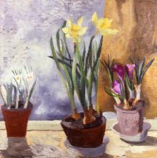 Photo of "CROCUS AND DAFFODILS IN POTS" by CHRISTOPHER WOOD