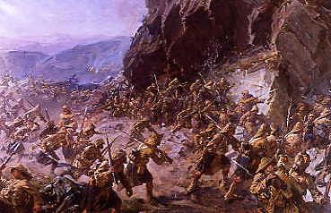 Photo of "DARGAI, INDIA. THE ASSAULT OCTOBER 20TH. 1897." by ROBERT GIBB