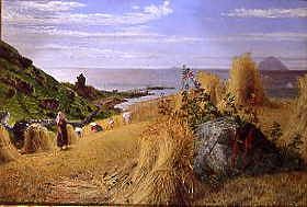 Photo of "HARVEST ON THE COAST, AYRSHIRE" by WILLIAM BELL SCOTT