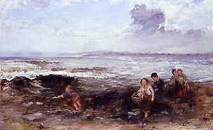 Photo of "PLAYING ON THE SHORE, 1875" by SIR WILLIAM MCTAGGART