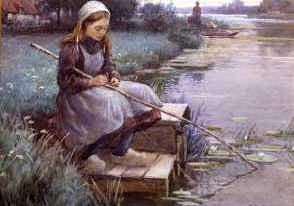 Photo of "A FISHERGIRL, 1909" by WILLIAM KAY BLACKLOCK