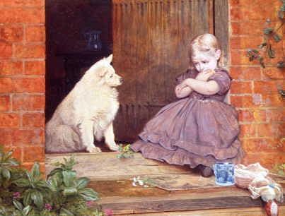 Photo of "ON THE DOORSTEP, 1873" by EDWARD KILLINGWORTH JOHNSON