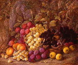 Photo of "A STILL LIFE OF APPLES AND GRAPES." by VINCENT CLARE