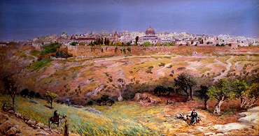 Photo of "A VIEW OF JERUSALEM" by HENRY ANDREW HARPER