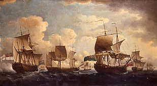 Photo of "AN ENGLISH SQUADRON COMING TO ANCHOR IN THE WEST INDIES" by JOHN CLEVELEY
