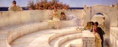 Photo of "UNDER THE ROOF OF BLUE IONIAN WEATHER" by SIR LAWRENCE ALMA-TADEMA