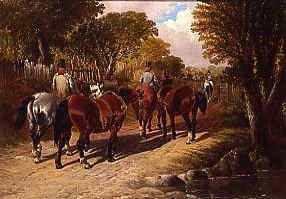 Photo of "RIDERS ON A COUNTRY LANE, 1857" by JOHN FREDERICK HERRING