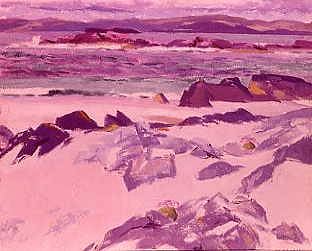 Photo of "THE LITTLE ISLAND AT STAFFA FROM IONA, NORTHEND, SCOTLAND" by FRANCIS CAMPBELL BOILEAU CADELL