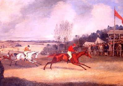 Photo of "THE FOREST STAKES HENLEY-IN-ARDEN WARWICKSHIRE,23.2.1847 ""THE WINNING" by HENRY ALKEN