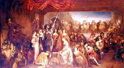 Photo of "THE CHIVALRIC VOW OF THE LADIES OF THE PEACOCK" by DANIEL MACLISE