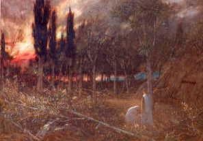 Photo of "CHRIST IN THE GARDEN OF GETHSEMANE" by ALBERT GOODWIN