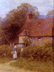 Photo of "AN OLD COTTAGE AT WITLEY, SURREY." by HELEN ALLINGHAM