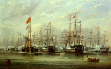 Photo of "REVIEW OF FLEET, SPITHEAD, BY QUEEN VICTORIA, THE APPROACH" by ARTHUR WELLINGTON (OF RY FOWLES