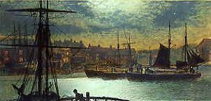 Photo of "MOONLIT WHITBY, 1874." by JOHN ATKINSON GRIMSHAW