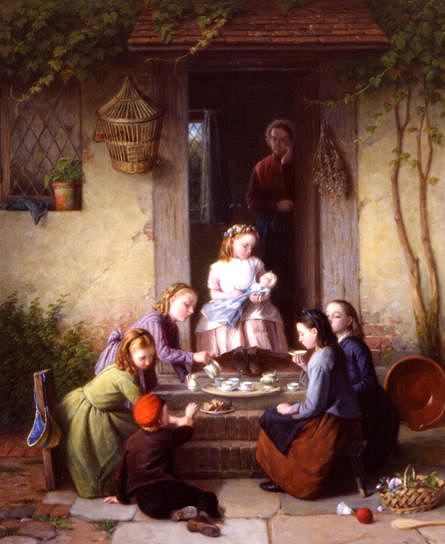 Photo of "A BIRTHDAY TEA-PARTY, 1876" by THOMAS WEBSTER