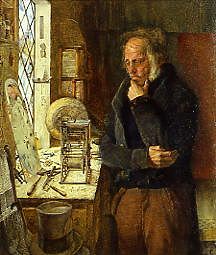 Photo of "OUR VILLAGE CLOCKMAKER SOLVING A PROBLEM" by JAMES CAMPBELL