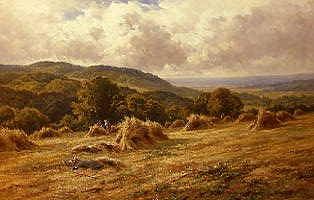 Photo of "A SURREY CORNFIELD, DORKING" by HENRY H. PARKER