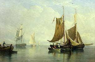 Photo of "FISHING BOATS IN A CALM." by EDMUND THORNTON CRAWFORD