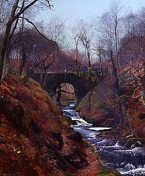 Photo of "SPRING, GHYLL BECK BARDEN, YORKSHIRE, 1867, ENGLAND" by JOHN ATKINSON GRIMSHAW