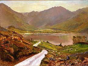 Photo of "A VIEW IN THE LAKE DISTRICT, 1865." by JOHN ATKINSON GRIMSHAW