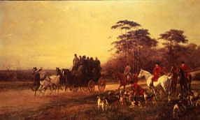 Photo of "PASSING THE HUNT, 1901" by HEYWOOD HARDY