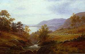 Photo of "A PEEPING DERWENTWATER AND SKIDDAW FROM THE HILLS" by WILLIAM MELLOR