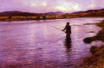 Photo of "SALMON FISHING ON THE DEE" by JOSEPH FARQUHARSON