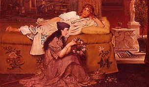 Photo of "THE BOUQUET" by SIR LAWRENCE ALMA-TADEMA