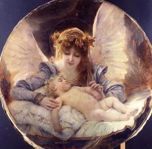 Photo of "HER GUARDIAN ANGEL" by GABRIEL-JOSEPH-MARIE-AUG FERRIER
