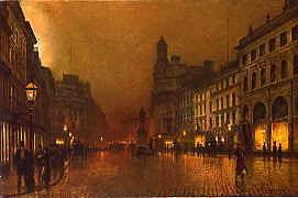 Photo of "ST. ANNES SQUARE, MANCHESTER." by JOHN ATKINSON GRIMSHAW