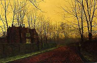 Photo of "PASSING A MANSION, 1882." by JOHN ATKINSON GRIMSHAW