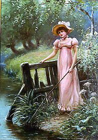 Photo of "THE LADY ANGLER" by HERBERT SIDNEY PERCY