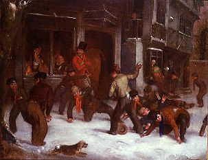 Photo of "SNOWBALL FIGHT, 1851" by WILLIAM J. (ACTIVE 1834- PRINGLE