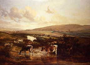 Photo of "CATTLE WATERING" by THOMAS SIDNEY COOPER