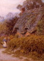 Photo of "A WILTSHIRE COTTAGE." by HELEN ALLINGHAM