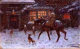 Photo of "OUTSIDE A SNOWY INN" by GEORGE (REVIVED COPYRIGH WRIGHT