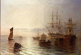 Photo of "THE RODNEY BEING TOWED FROM HER MOORINGS" by HENRY THOMAS DAWSON