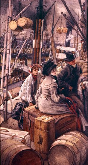 Photo of "WAITING FOR THE BOAT" by JACQUES JOSEPH TISSOT