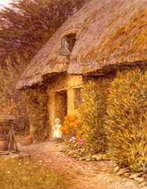 Photo of "AT THE COTTAGE GATE." by HELEN ALLINGHAM