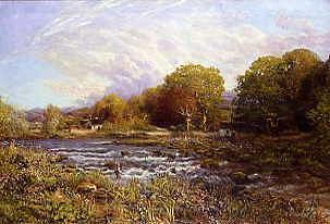 Photo of "ANGLING ON A FAST FLOWING RIVER" by GEORGE WILLIAM MOTE