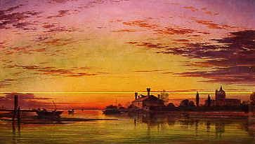 Photo of "A SUNSET ON THE LAGUNA OF VENICE, ITALY, 1862" by EDWARD WILLIAM COOK